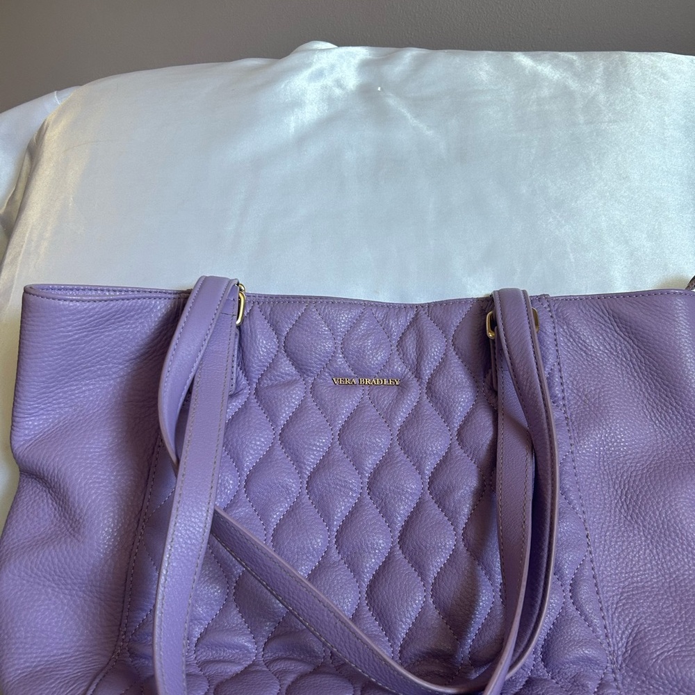 Vera Bradley Purple Quilted Tote Bag